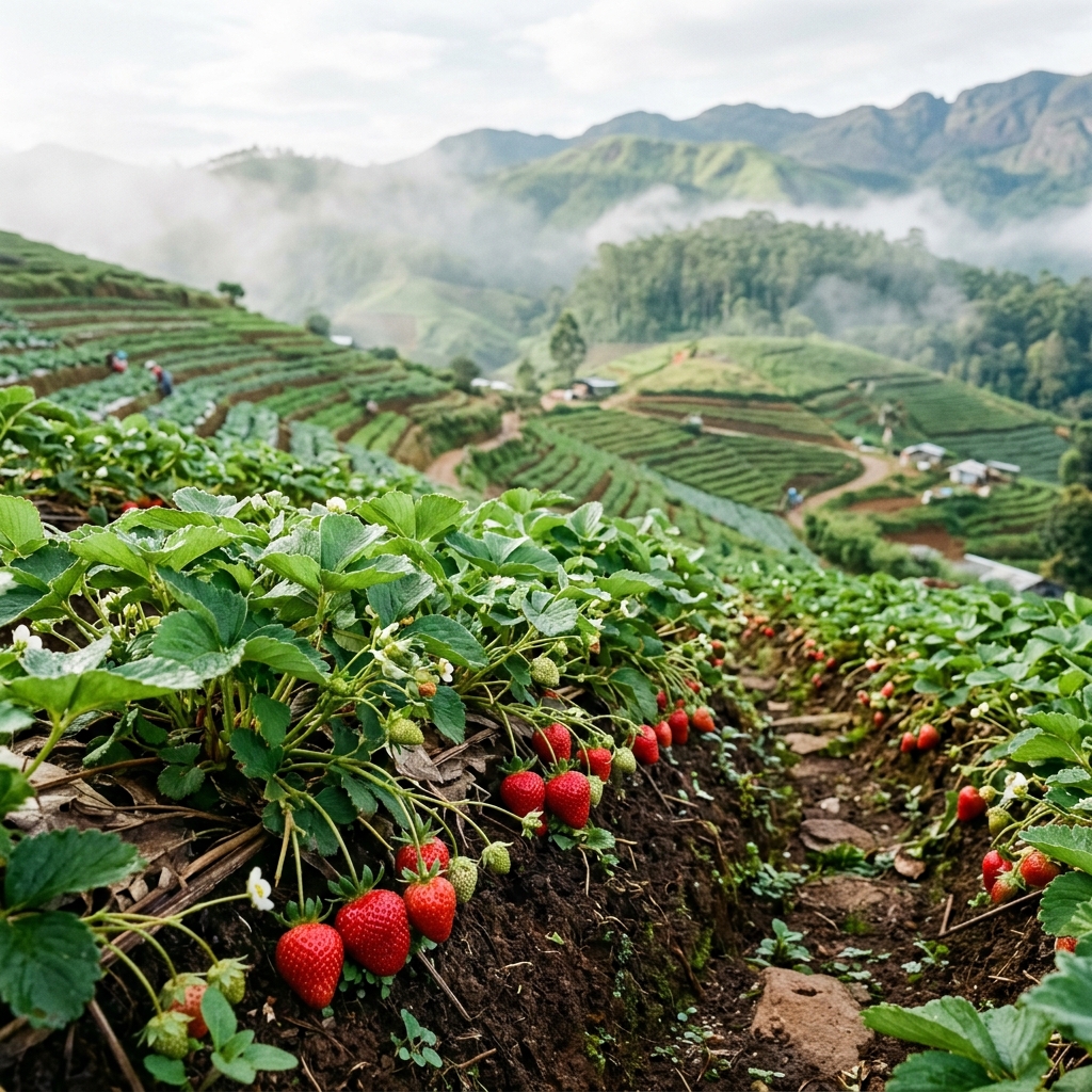 Farm-Fresh Organic Strawberries